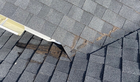 Sticky tar oozing from the seams of your roof