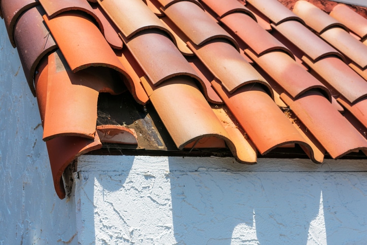 shingles can become dislodged due to storm damage