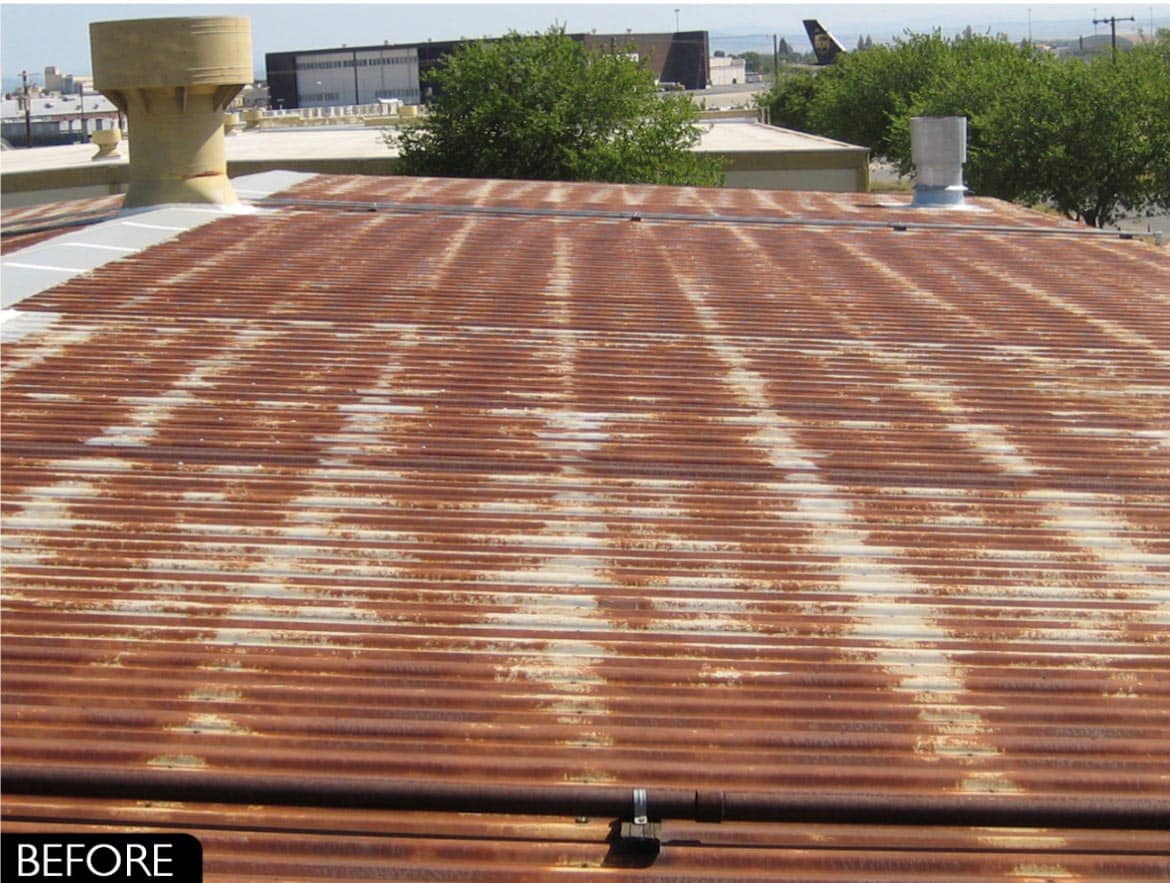 Roof Coating Rust Before